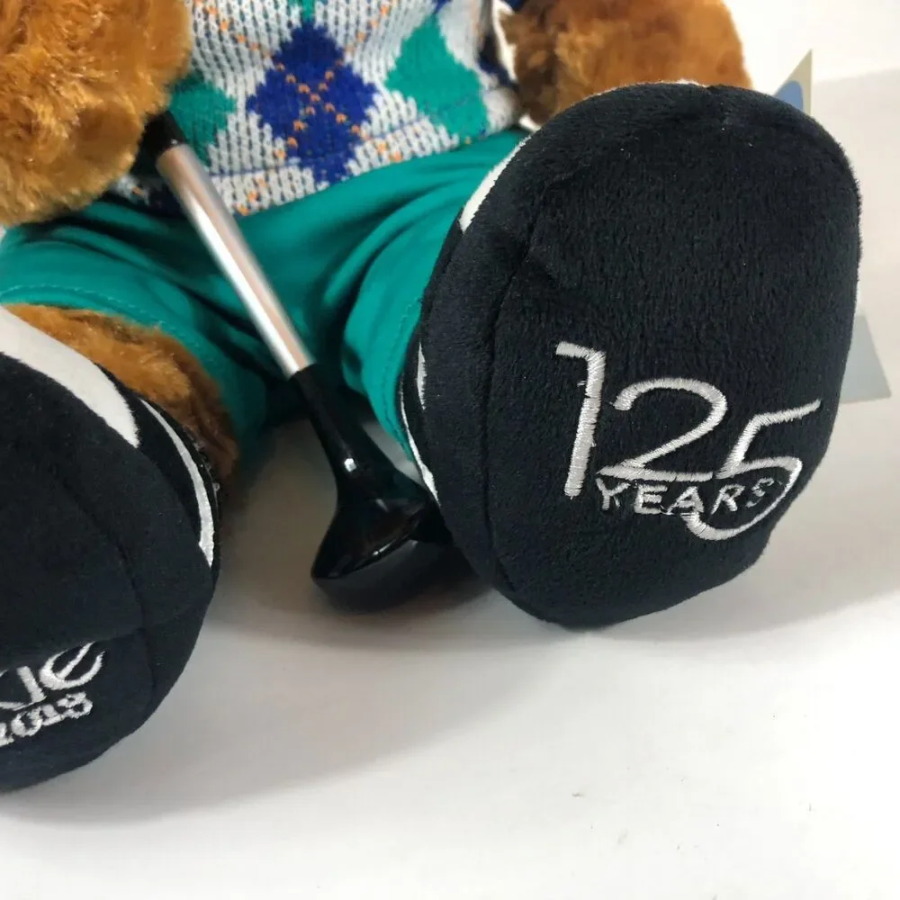 Belk 125th Anniversary Golfing Teddy Bear Plush Toy NWT Belkie 2013 16 Inch